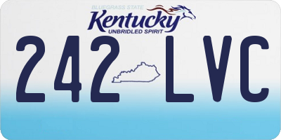 KY license plate 242LVC