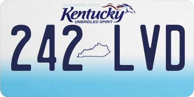 KY license plate 242LVD