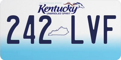 KY license plate 242LVF