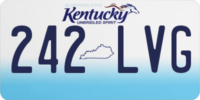 KY license plate 242LVG