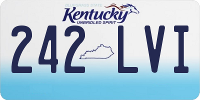 KY license plate 242LVI