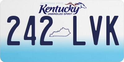 KY license plate 242LVK