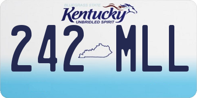 KY license plate 242MLL