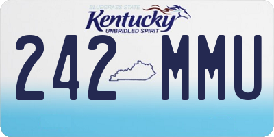 KY license plate 242MMU