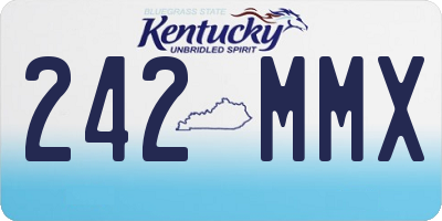 KY license plate 242MMX