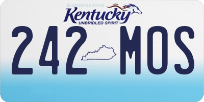 KY license plate 242MOS
