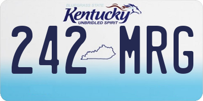 KY license plate 242MRG
