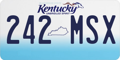 KY license plate 242MSX