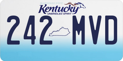KY license plate 242MVD