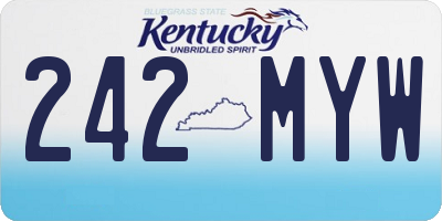 KY license plate 242MYW