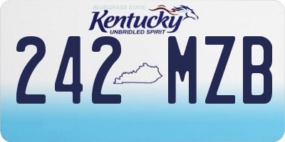KY license plate 242MZB
