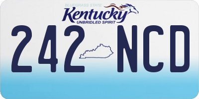 KY license plate 242NCD