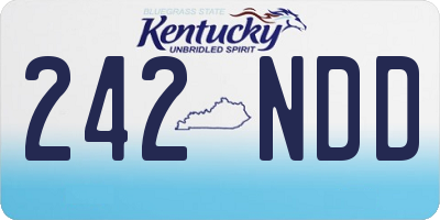 KY license plate 242NDD