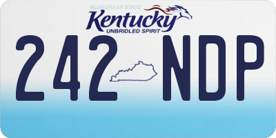 KY license plate 242NDP