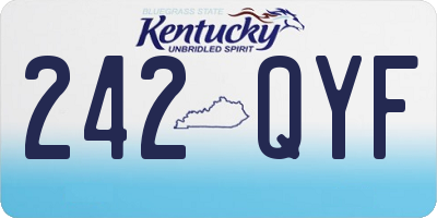 KY license plate 242QYF