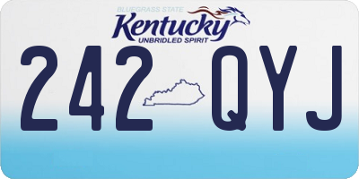 KY license plate 242QYJ