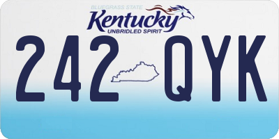 KY license plate 242QYK