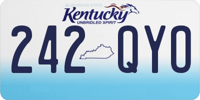 KY license plate 242QYO