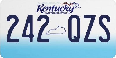 KY license plate 242QZS