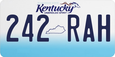 KY license plate 242RAH