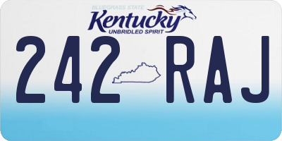 KY license plate 242RAJ