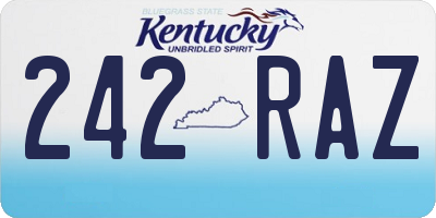 KY license plate 242RAZ