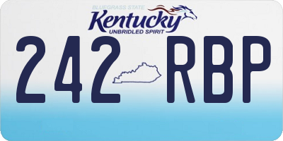 KY license plate 242RBP