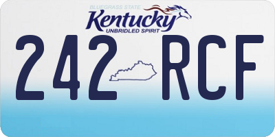 KY license plate 242RCF