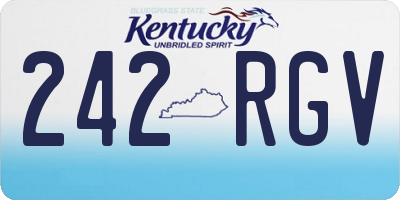 KY license plate 242RGV