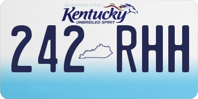 KY license plate 242RHH