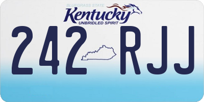 KY license plate 242RJJ