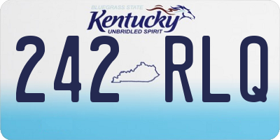 KY license plate 242RLQ