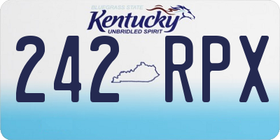 KY license plate 242RPX