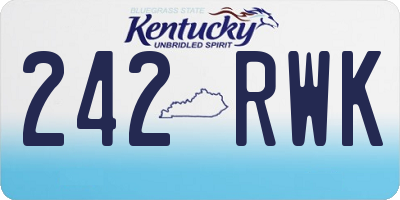 KY license plate 242RWK
