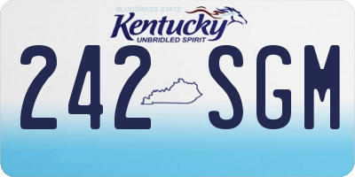 KY license plate 242SGM