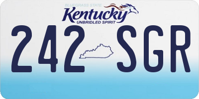 KY license plate 242SGR