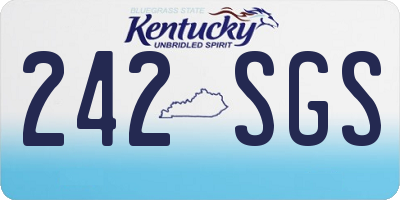 KY license plate 242SGS