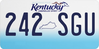 KY license plate 242SGU