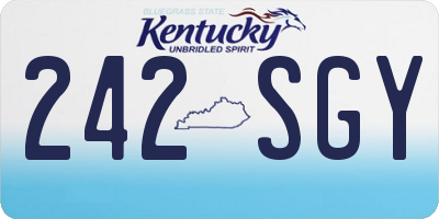 KY license plate 242SGY