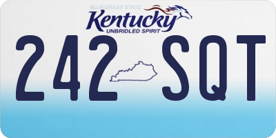KY license plate 242SQT