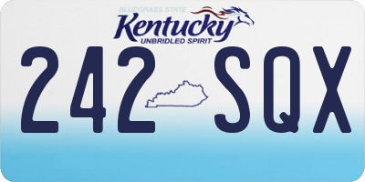 KY license plate 242SQX