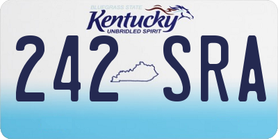 KY license plate 242SRA