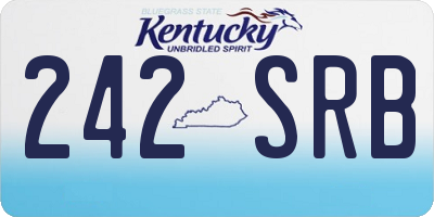 KY license plate 242SRB