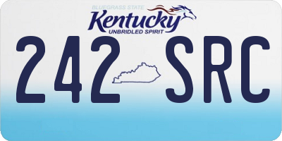KY license plate 242SRC