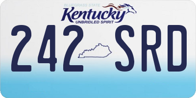 KY license plate 242SRD