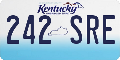 KY license plate 242SRE