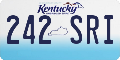 KY license plate 242SRI