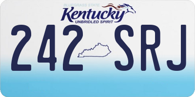 KY license plate 242SRJ