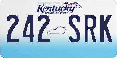 KY license plate 242SRK