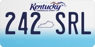 KY license plate 242SRL
